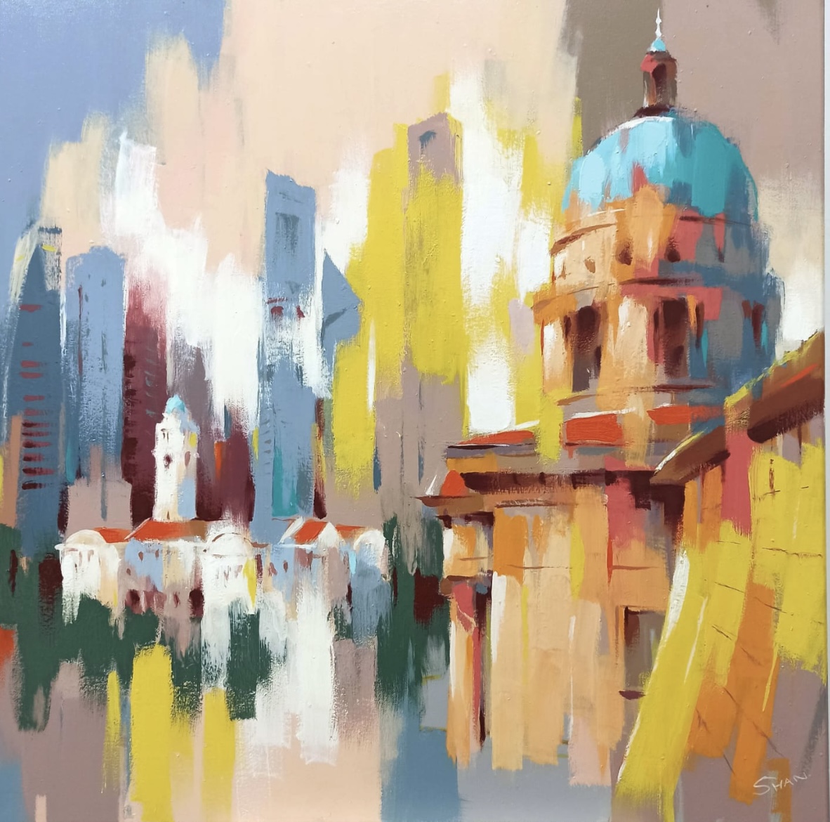 Painting, Studio Fine Art Gallery @ Affordable Art Fair, Yap Wen Shan, National gallery cityscape